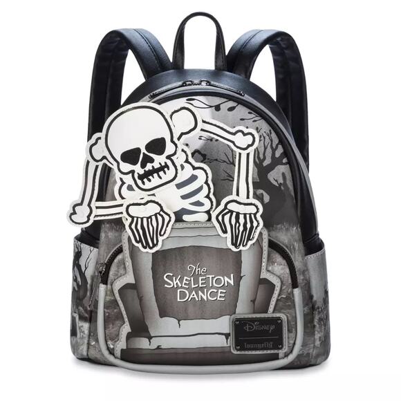 The Skeleton Dance Glow-in-the Dark Loungefly Mini Backpack NWT main image 6